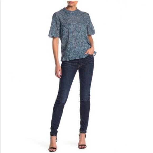Frye Addie Skinny whisker jeans Blake dark wash women mid-rise new 26 - Picture 1 of 11